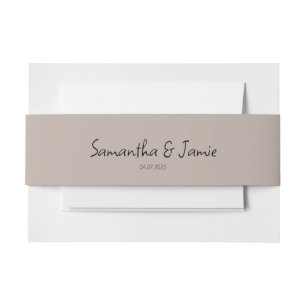 Champagne Blush Pink - Matching Belly Bands Invitation Belly Band