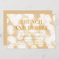 Champagne Bokeh Brunch and Bubbly Bridal Shower