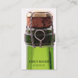 Champagne Bottle Business Card