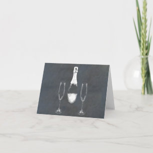 Champagne Bottle Card