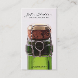 Champagne Bottle Close up Business Card