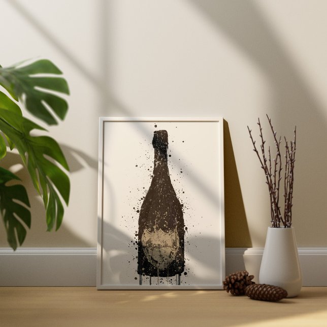 Champagne Bottle Wall Art Print 'Vanta' (Creator Uploaded)