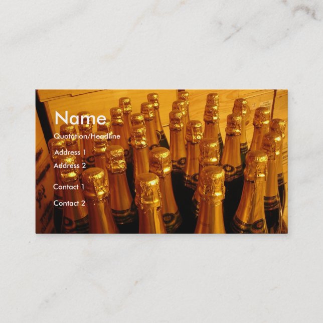 Champagne Bottles Business Card (Front)