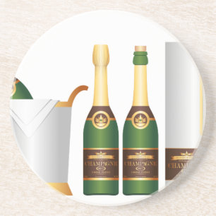champagne bottles coaster