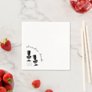 Champagne Bow Napkin