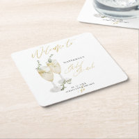 Champagne Bridal Brunch Gold Calligraphy Welcome