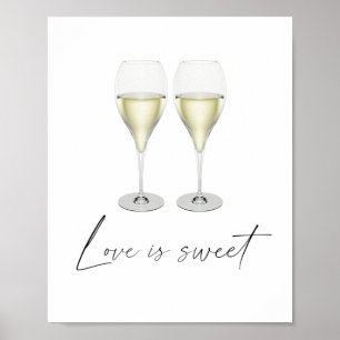 Champagne bridal - love is sweet take a treat  poster