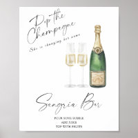 champagne bridal shower - sangria bar