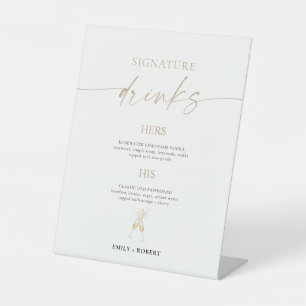 Champagne Bridal Shower Signature Drinks Sign