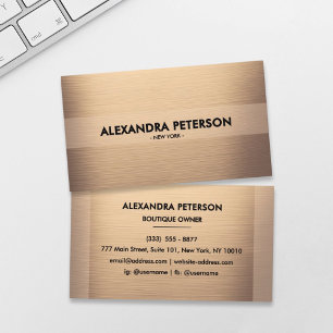 Champagne Bronze Two-Tone Business Card