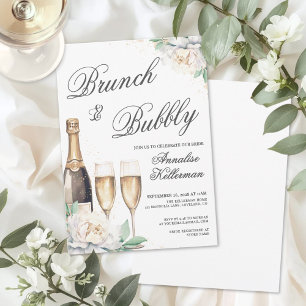 Champagne Brunch And Bubbly Bridal Shower Invitation