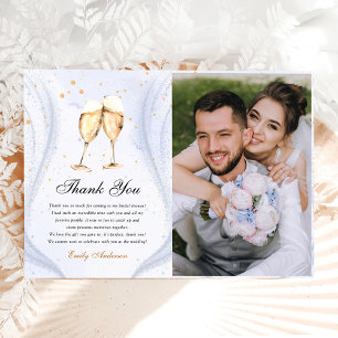 Champagne Brunch and Bubbly Bridal Shower Thank You Card