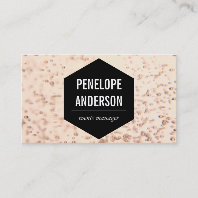 Champagne Bubbles Business Card (Front)