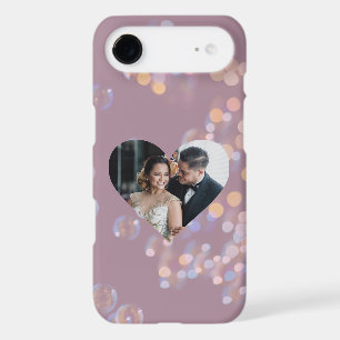 Champagne Bubbles Photo in a Heart Personalized