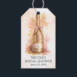 Champagne Bubbly & Gold Glitter Bridal Shower Gift Tags<br><div class="desc">Champagne & Glitter Blush Pink Gold Bridal Shower Tags. Matching items available.</div>