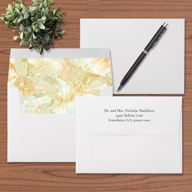 Champagne Burst Crystal Wedding Envelope (Creator Uploaded)