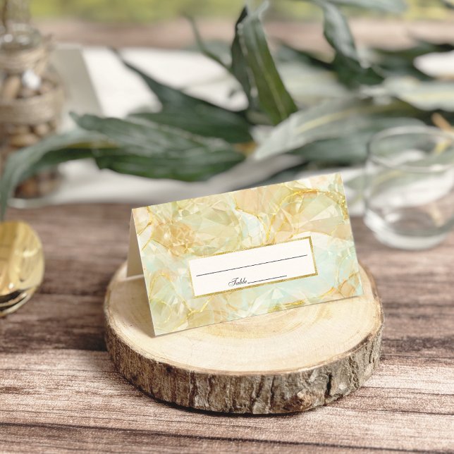 Champagne Burst Crystal Wedding Place Card (Creator Uploaded)