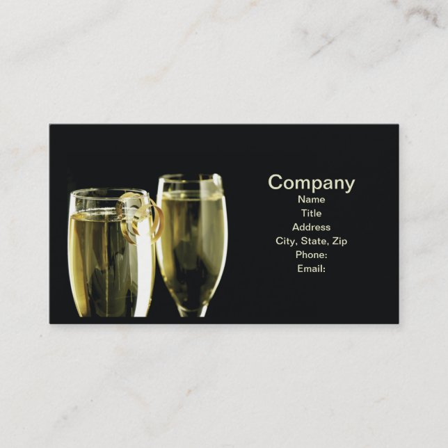 Champagne Business Cards (Front)