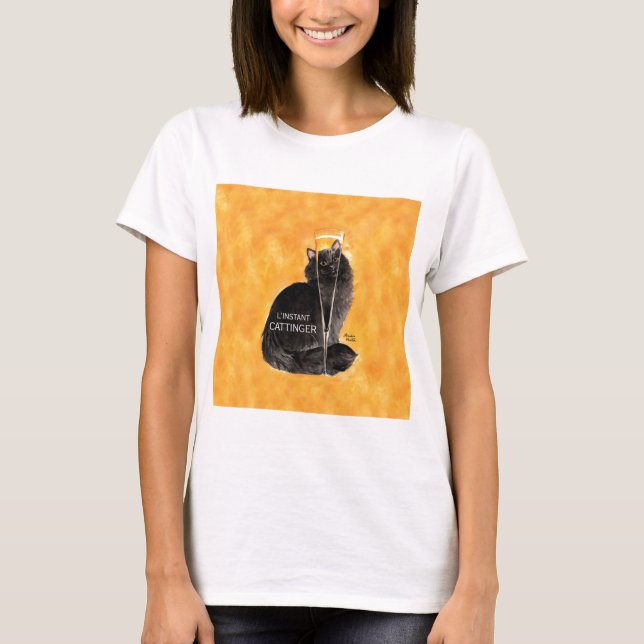 Champagne Cat T-Shirt (Front)