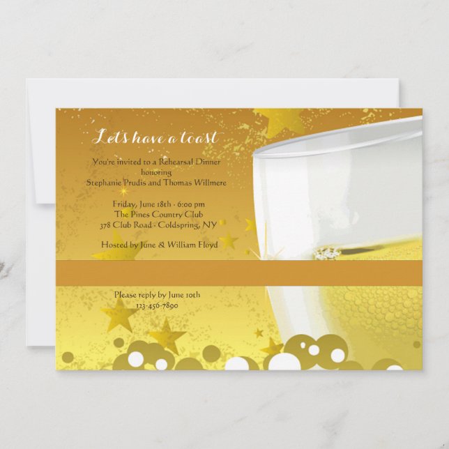 Champagne Celebration Invitation (Front)