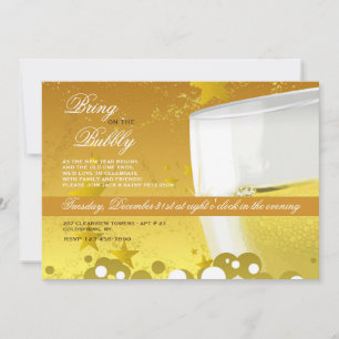 Champagne Celebration New Year's Eve Invitation