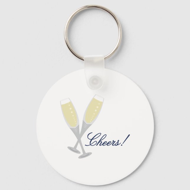 Champagne Cheers Key Ring (Front)