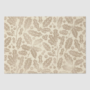 Champagne Christmas: Holly Leaves and Berries Tissue Paper