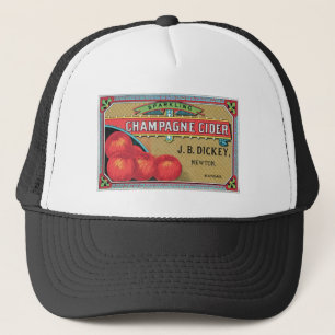 Champagne Cider Apples Crate Art Trucker Hat