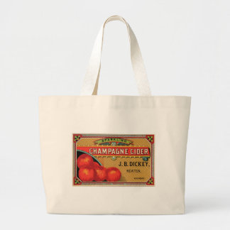 Champagne Cider JB Dickey, Newton, Kansas Large Tote Bag