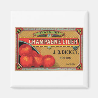 Champagne Cider JB Dickey, Newton, Kansas Magnet