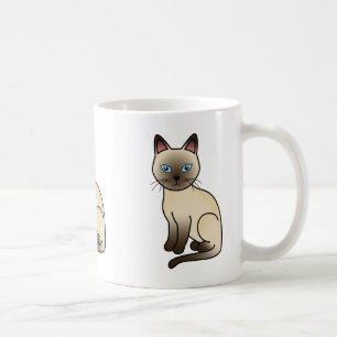 Champagne Coat Tonkinese Breed Cat Illustration Coffee Mug
