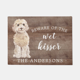 Champagne Cockapoo Dog Personalised Door Mat