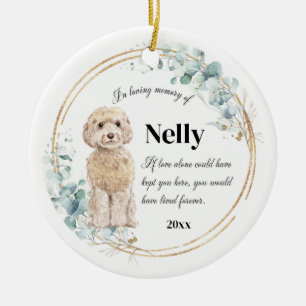 Champagne Cockapoo In Loving Memory Pet Memorial Ceramic Tree Decoration