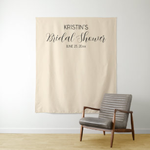 Champagne Colour Bridal Shower Photo Backdrop Tapestry