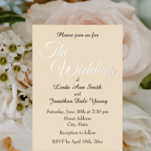 Champagne Colour Simple Style Wedding