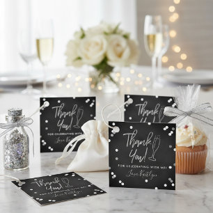 Champagne Confetti Wedding Thank You Favour Tags