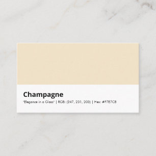 Champagne   "Elegance in a Glass" Business Card