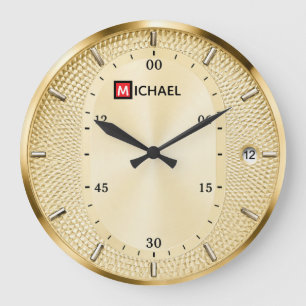  Champagne Elegant  Luxury Gold Modern Large Clock