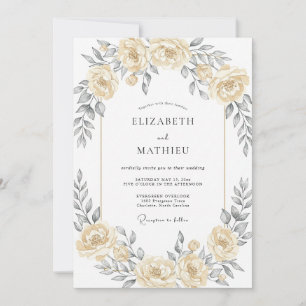 Champagne Ethereal Romantic Wedding Invitation