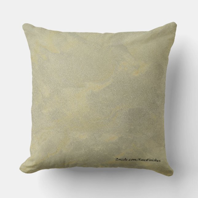 Champagne Faux Finish Pattern Throw Pillows (Front)
