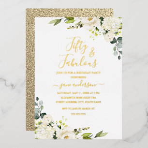 Champagne Floral 50 & Fabulous Birthday