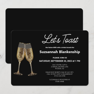 Champagne Flute Toast Bridal Shower Template