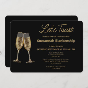 Champagne Flute Toast Bridal Shower Template