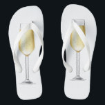 Champagne Flutes Celebration Wedding New Year's Jandals<br><div class="desc">This design was created through digital art. It may be personalised by clicking the customise button and changing the colour, adding a name, initials or your favourite words. Contact me at colorflowcreations@gmail.com if you with to have this design on another product. Purchase my original abstract acrylic painting for sale at...</div>