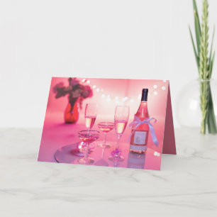 CHAMPAGNE FOR TWO HAPPY VALENTINES DAY CARD