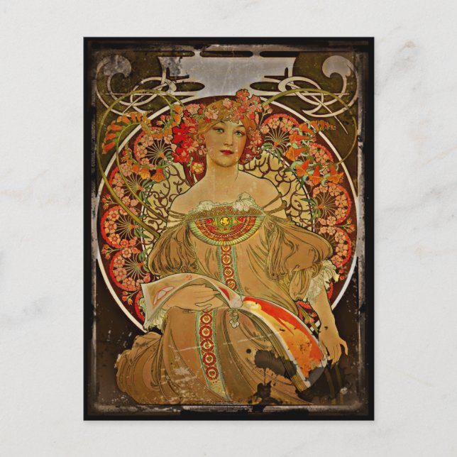 Champagne GIrl c1897 Postcard (Front)