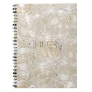 Champagne Glam Gold Cheers Notebook
