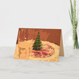Champagne glass holiday greeting card