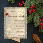 Champagne Glass Santa Hat Christmas Party