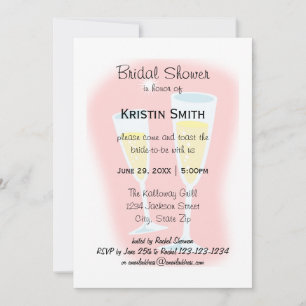 Champagne Glasses - Bridal Shower Invitation